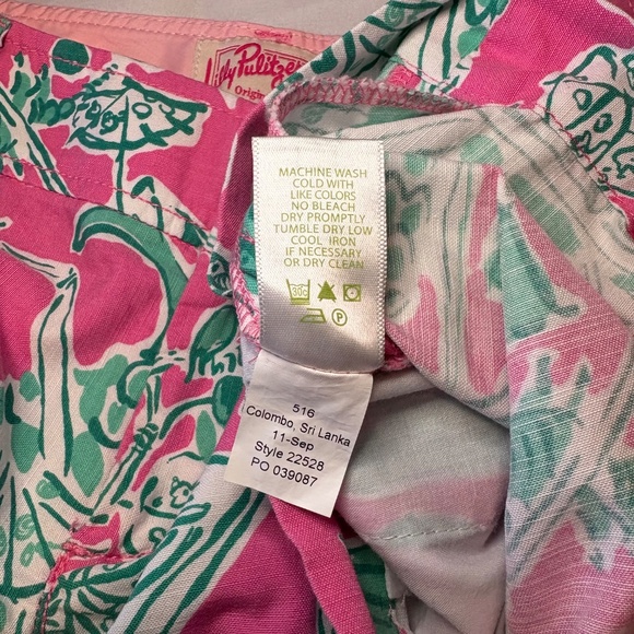 Lilly Pulitzer Callahan‎ Shorts Scorpion Bowl Size 6 - Picture 8 of 8